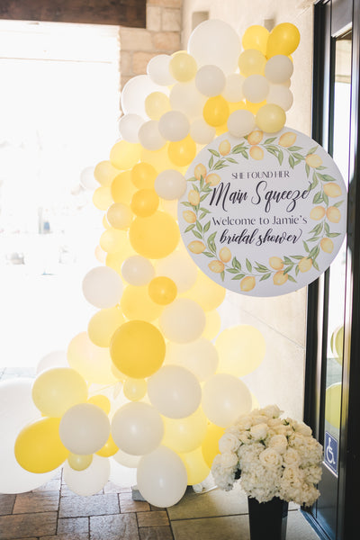 Lemon themed Balloon Garland, Lemon party balloons 