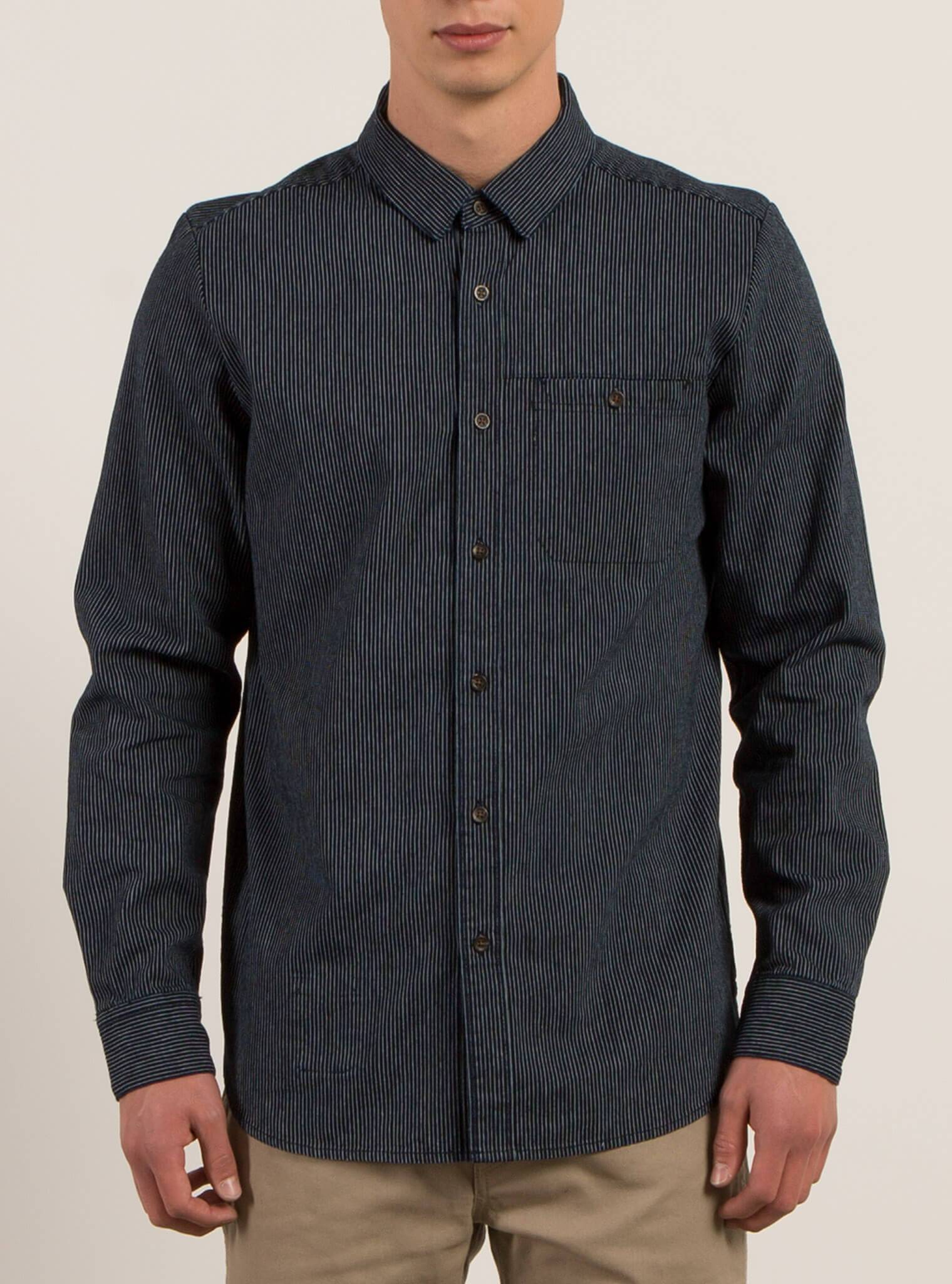 Camisa De Manga Larga Crowley - Indigo