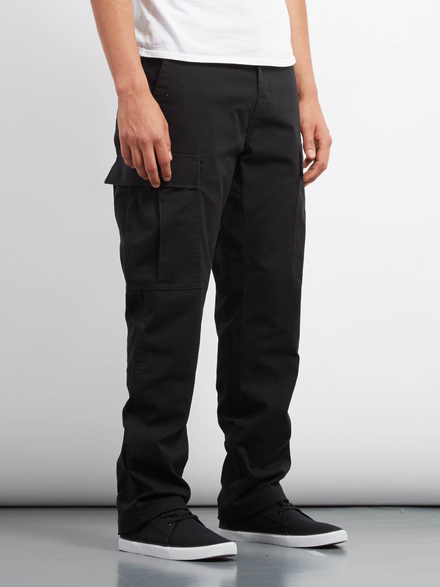 Pantalones Strngr Reg Tap Cargo - Black
