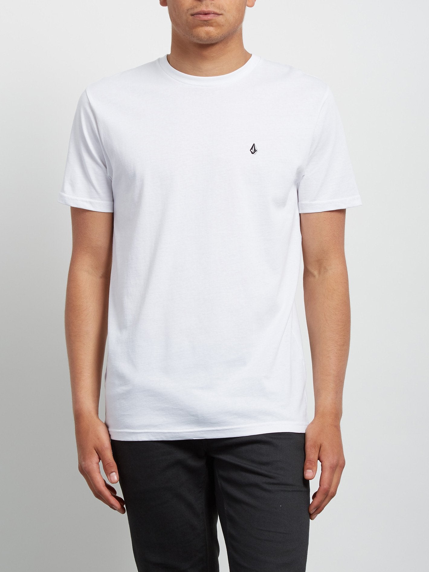 Camiseta Básica de Manga Corta Stone Blanks - White