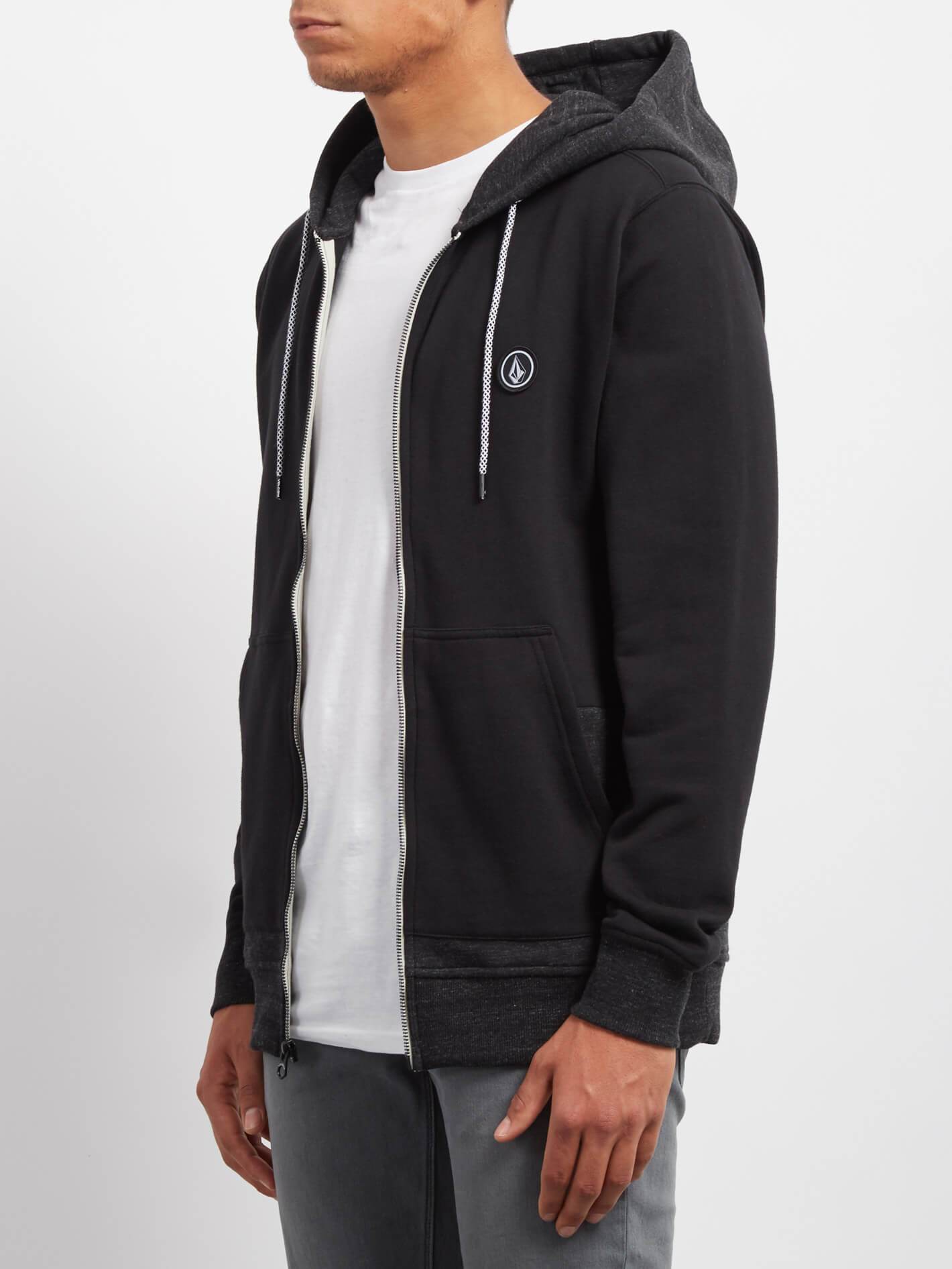 Sudadera Backronym Zip - Black