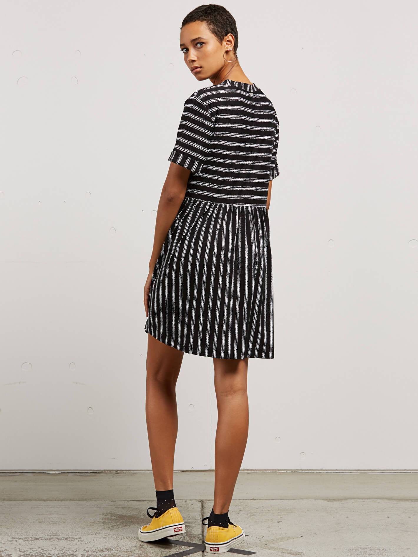 Vestido Boraborado - Black White