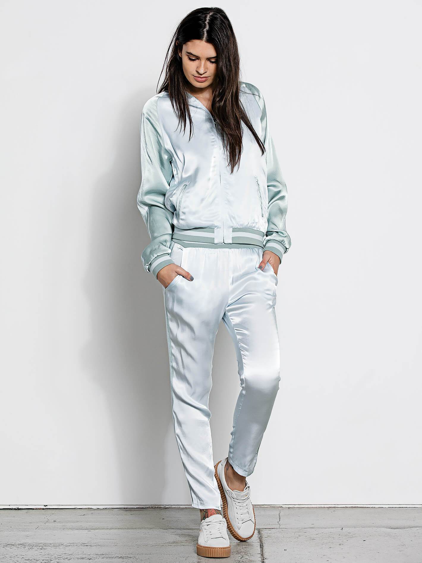 Chaqueta Deportiva Satinada Gmj Track Jacket - Cool Blue