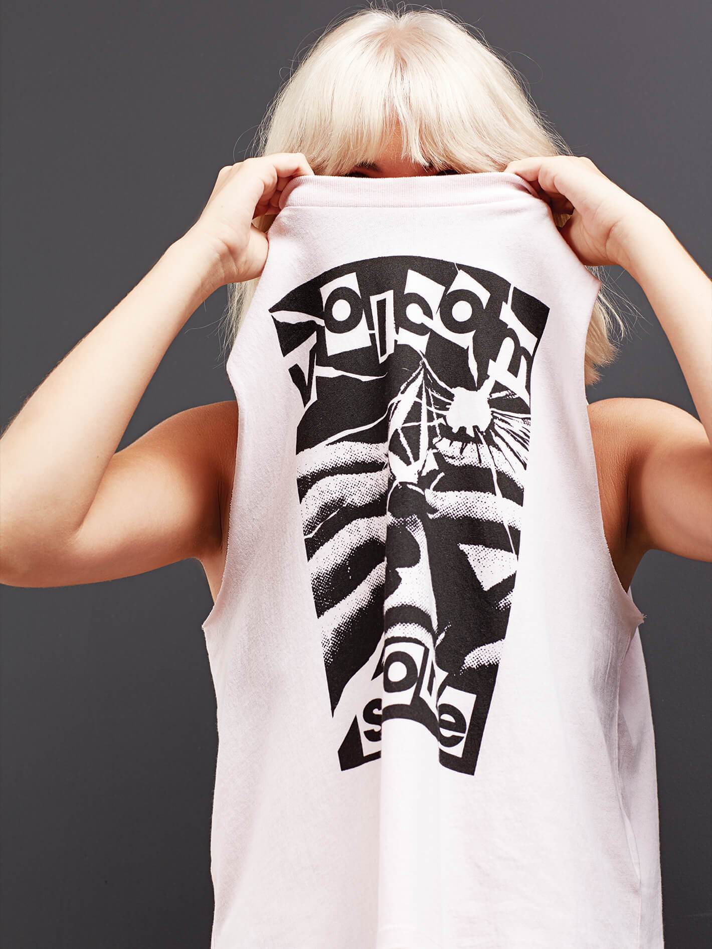 Camiseta De Cuello Caja Sin Mangas Get High - Light Pink