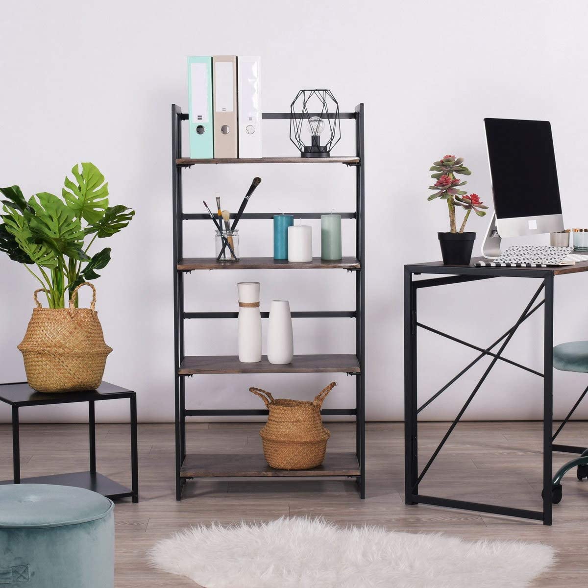 Backer Industrial Folding Bookshelf Coavas