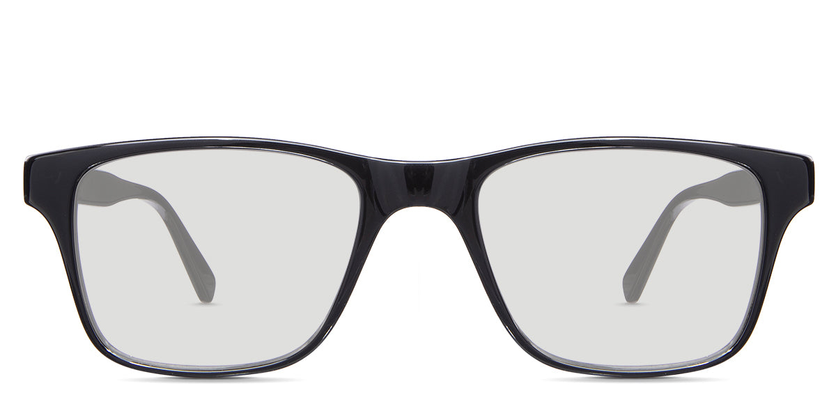 Veli black tinted Standard eyeglasses in jet-setter variant - rectangular viewing area with medium thick border