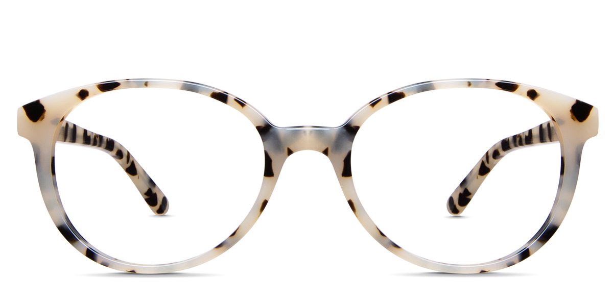 Ludolph eyeglasses in mohave variant - oval shape frame with tortoise pattern - made with acetate material