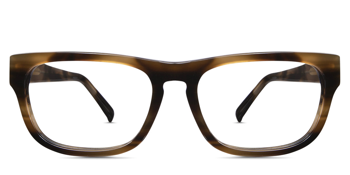 Keliot men's frame in the onyx variant - it's a rectangular frame with flat top.