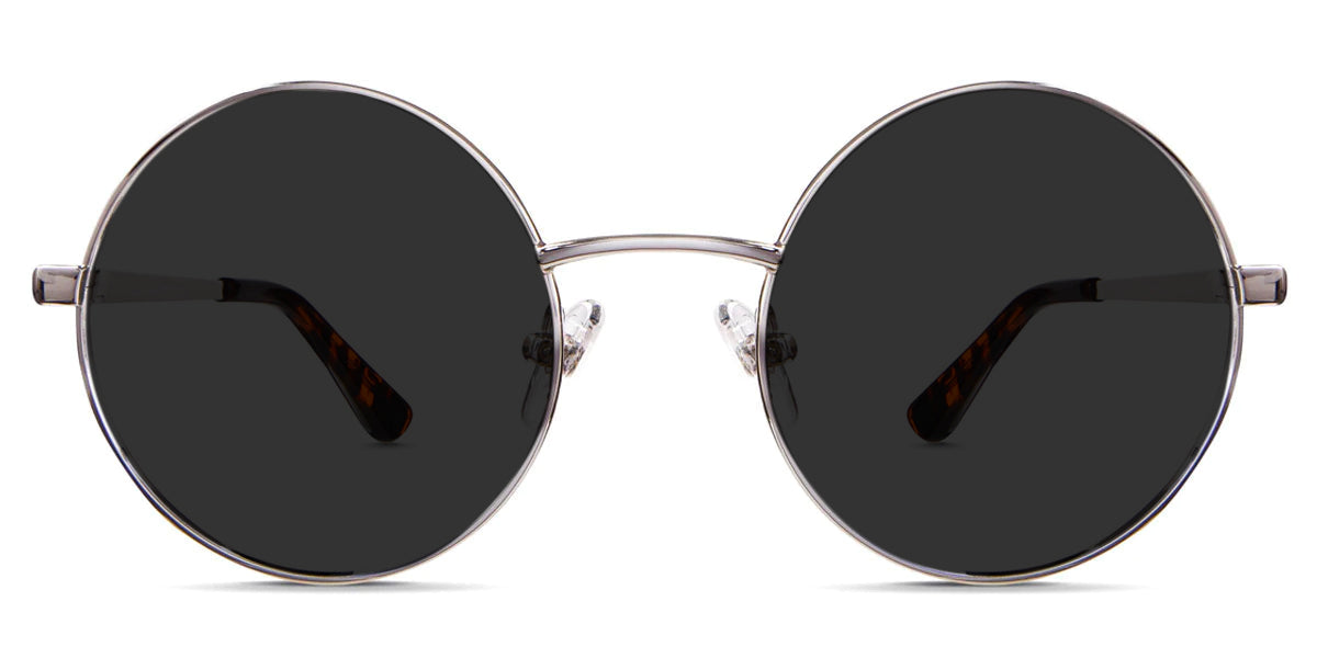 Larsen black tinted Standard eyeglasses in rookwood variant - thin metal frame