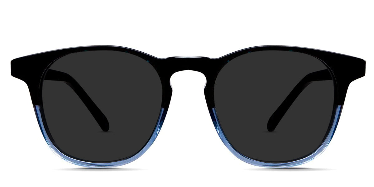 Turner black tinted sunglasses in evening sky variant - it's round frame with two tone