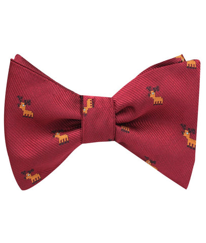 Red Reindeer holiday bow tie