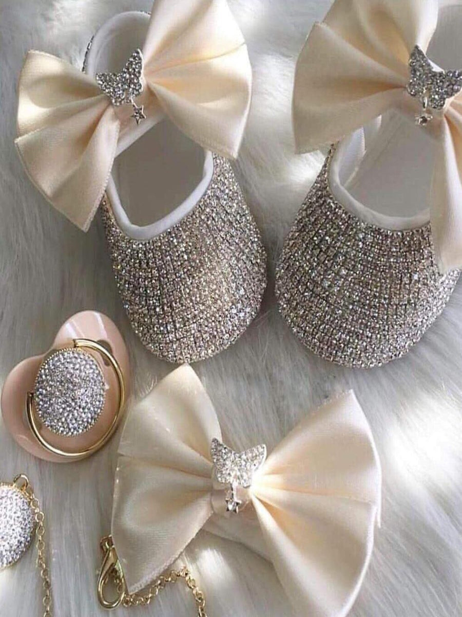 bedazzled baby shoes