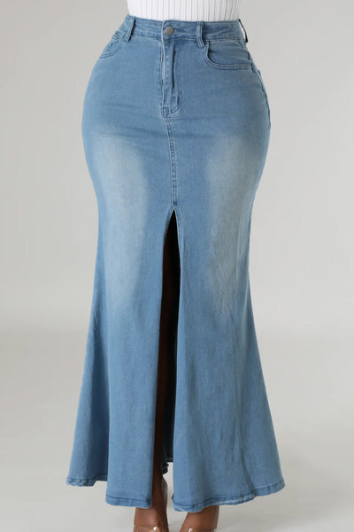 Denim Maxi Skirt DoraChic