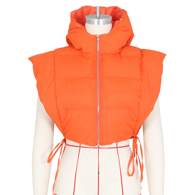 (New color)Sleeveless Short Hollow out Down Jacket MALSOOA