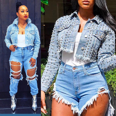 Cropped Denim Jackets MALSOOA