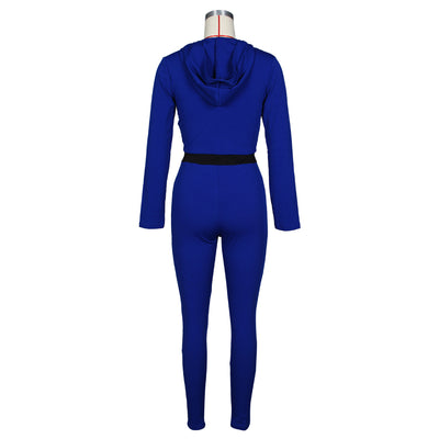 Yoga clothes Activewear Contrast color Tight 2-piece sports suit MALSOOA