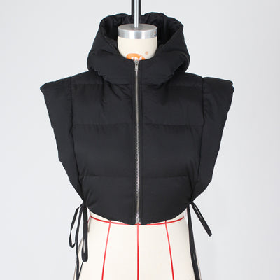 Sleeveless Short Hollow out Down Jacket（On sale） MALSOOA