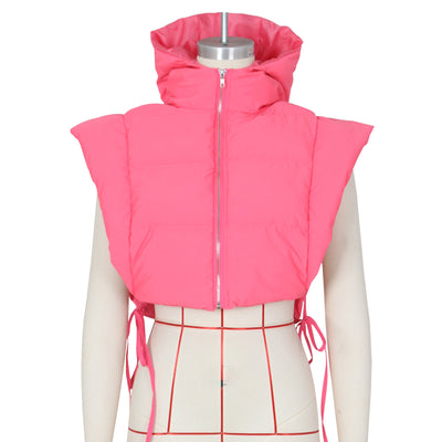 (New color)Sleeveless Short Hollow out Down Jacket MALSOOA