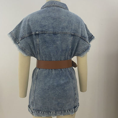 Loose Sleeveless Sexy Fashion Denim Jacket MALSOOA