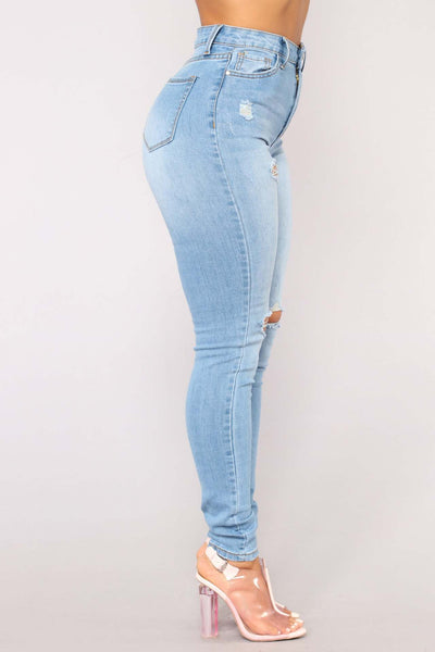 High-Waisted Ripped Jeans MALSOOA