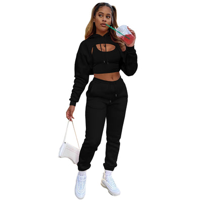 Lady Tracksuit Sweatshirt Pants Sets Sport Wear Suit MALSOOA