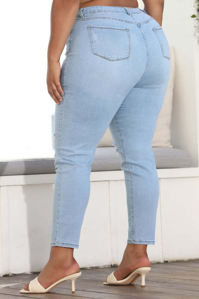 High-Waisted Ripped Jeans MALSOOA