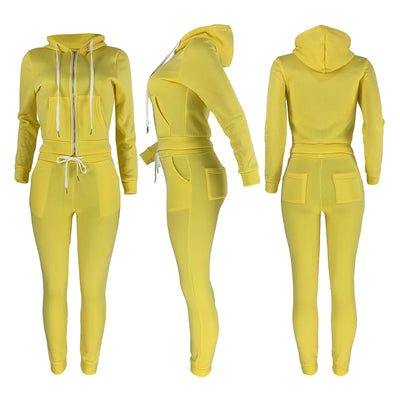 Fleece Two piece sweatsuit set MALSOOA