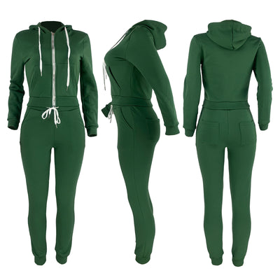 Fleece Two piece sweatsuit set MALSOOA