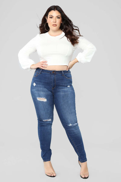 High-Waisted Ripped Jeans MALSOOA