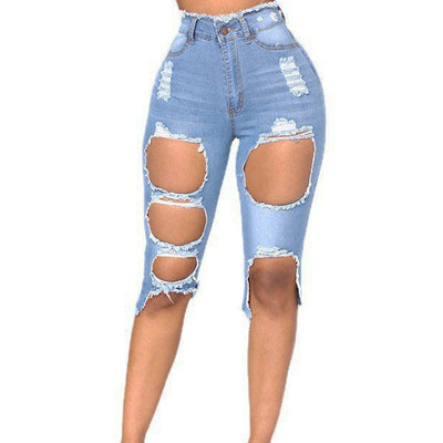 Ripped Bermuda Denim Shorts MALSOOA