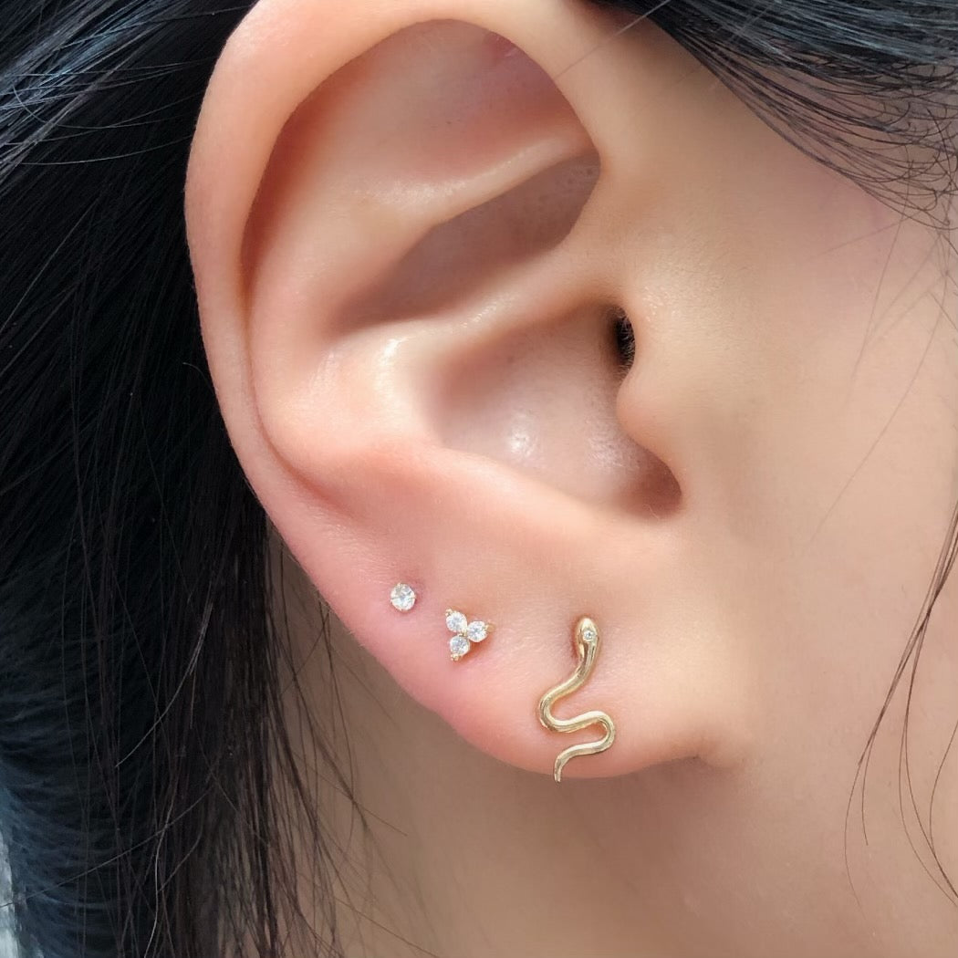 dainty snake earrings