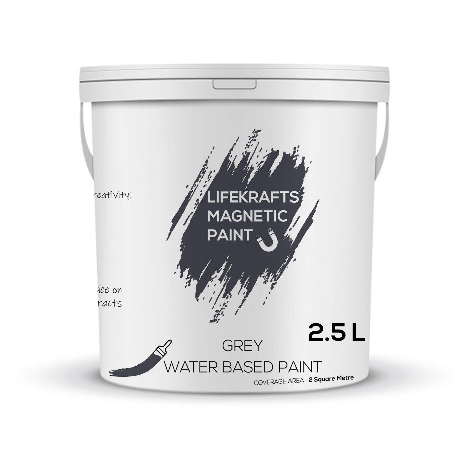 Magnetic Receptive Wall Paint with Grey Water based Paint – LifeKrafts