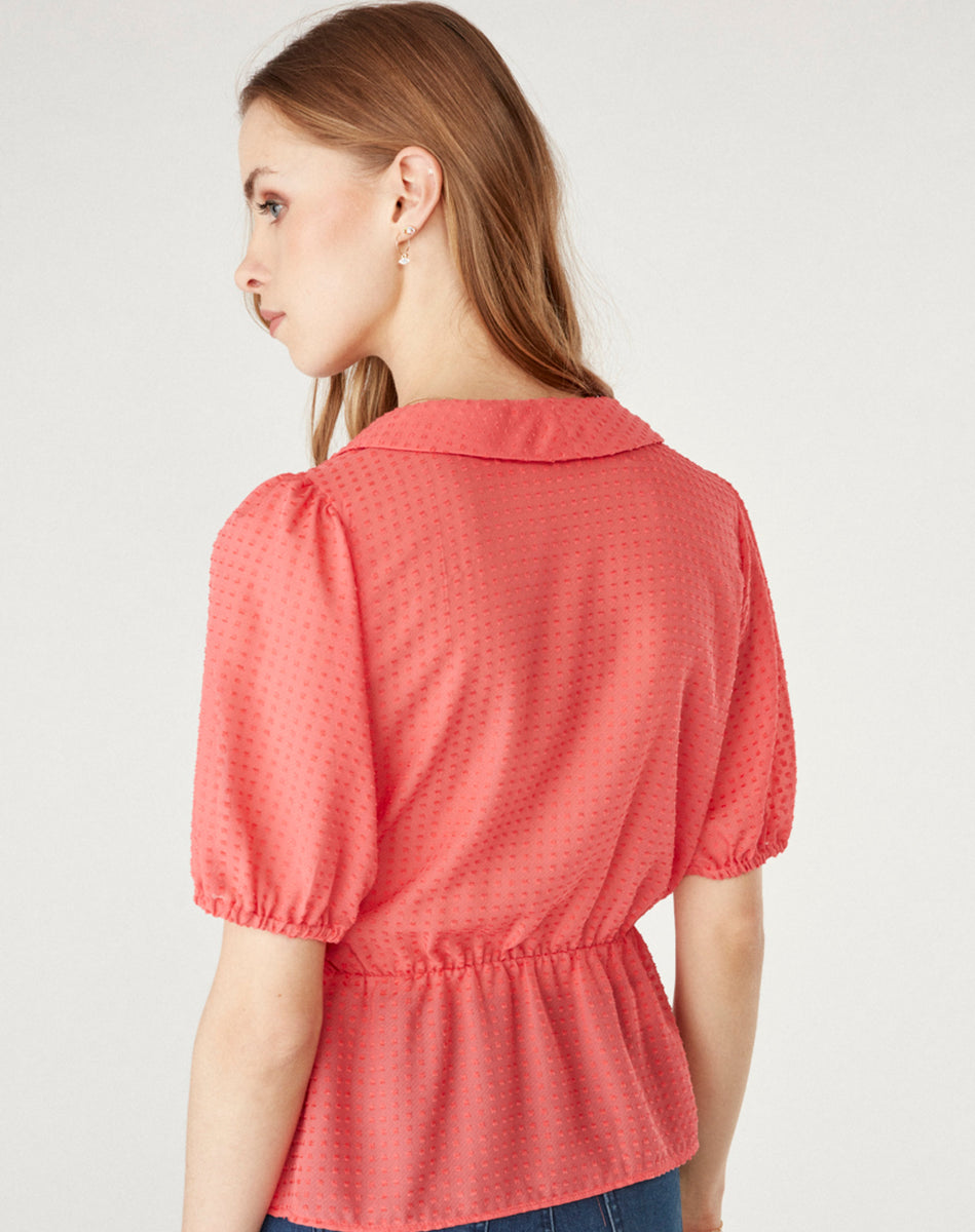 Blusa plumeti Coral | Camisas Mujer España