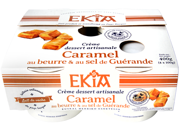 Ekia, crème dessert caramel au lait de vache