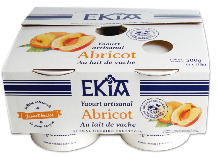 Ekia, yaourt brassé abricot au lait de vache