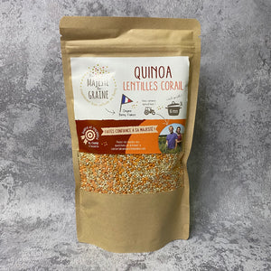 Mélange quinoa/lentilles corail - 350 gr