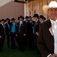 A cowboy wedding with everyone in Gone Country cowboy hats.