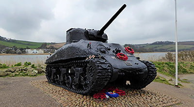 Sherman Tank Memorial Slapton Devon UK