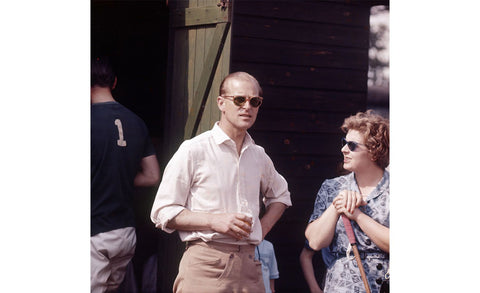 prince philip wearing a white shirt