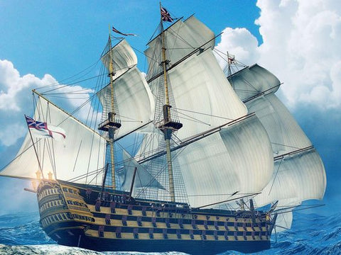 a ship with hemp sails