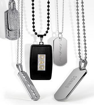 mens designer dog tag necklaces