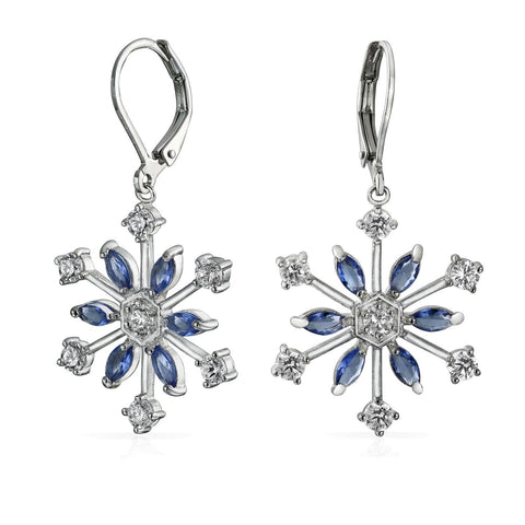 Blue Cubic Zirconia Silver Plated