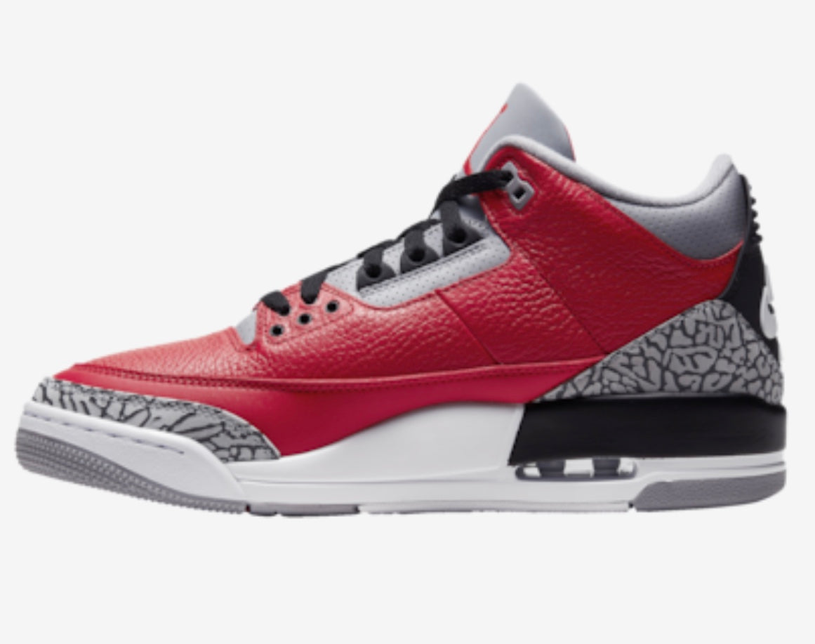 retro 3 black and red