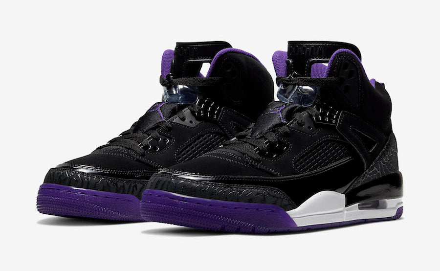 jordan spizike purple and white