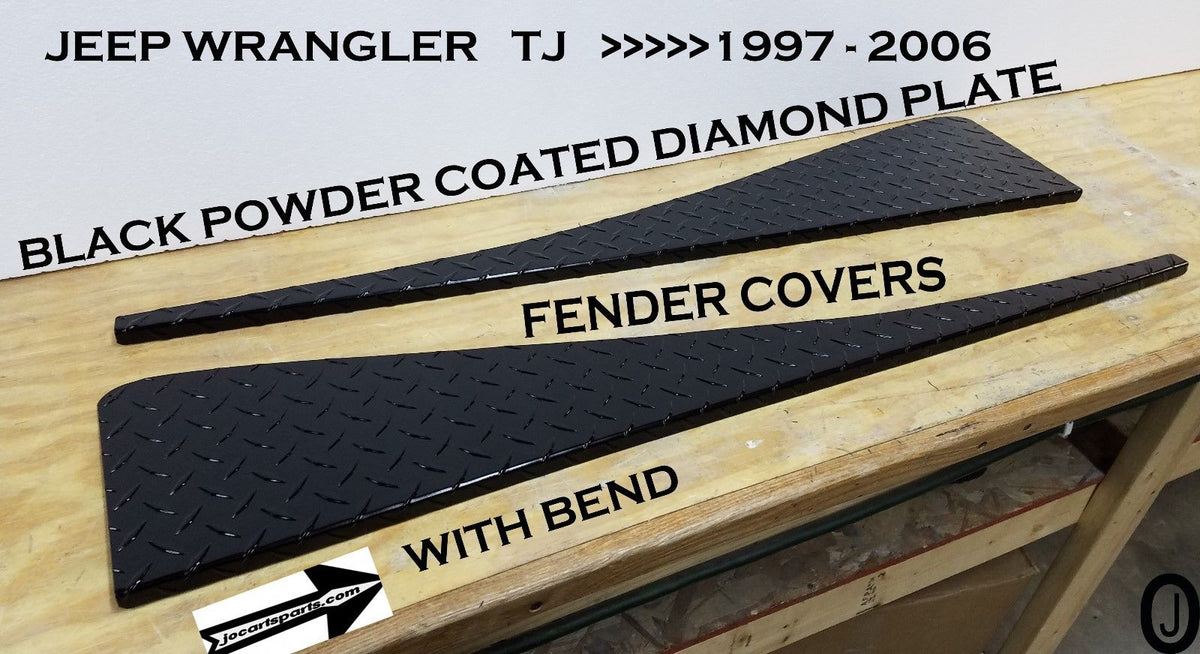 Jeep Wrangler Tj Aluminum Diamond Plate Fender Covers With Bend Set O