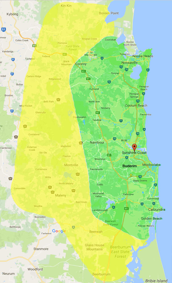 Sunny Coast Products - Delivery Map 2020