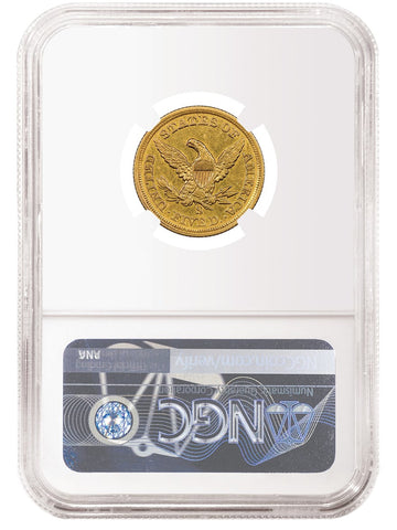 1854 S $5 Gold Liberty Reverse Coin NGC Label