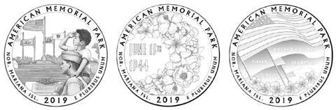 2019 W American Memorial Park Quarter Reverse Designs.