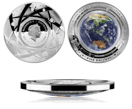 Domed Earth Coin Obverse & Reverse. The Earth is on the Obverse, Queen Elizabeth is on the Reverse