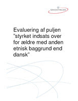 Evaluering af puljen "styrket indsats over for ældre med anden etnisk baggrund end dansk" Evaluering af puljen "styrket indsats over for ældre med anden etnisk baggrund end dansk"